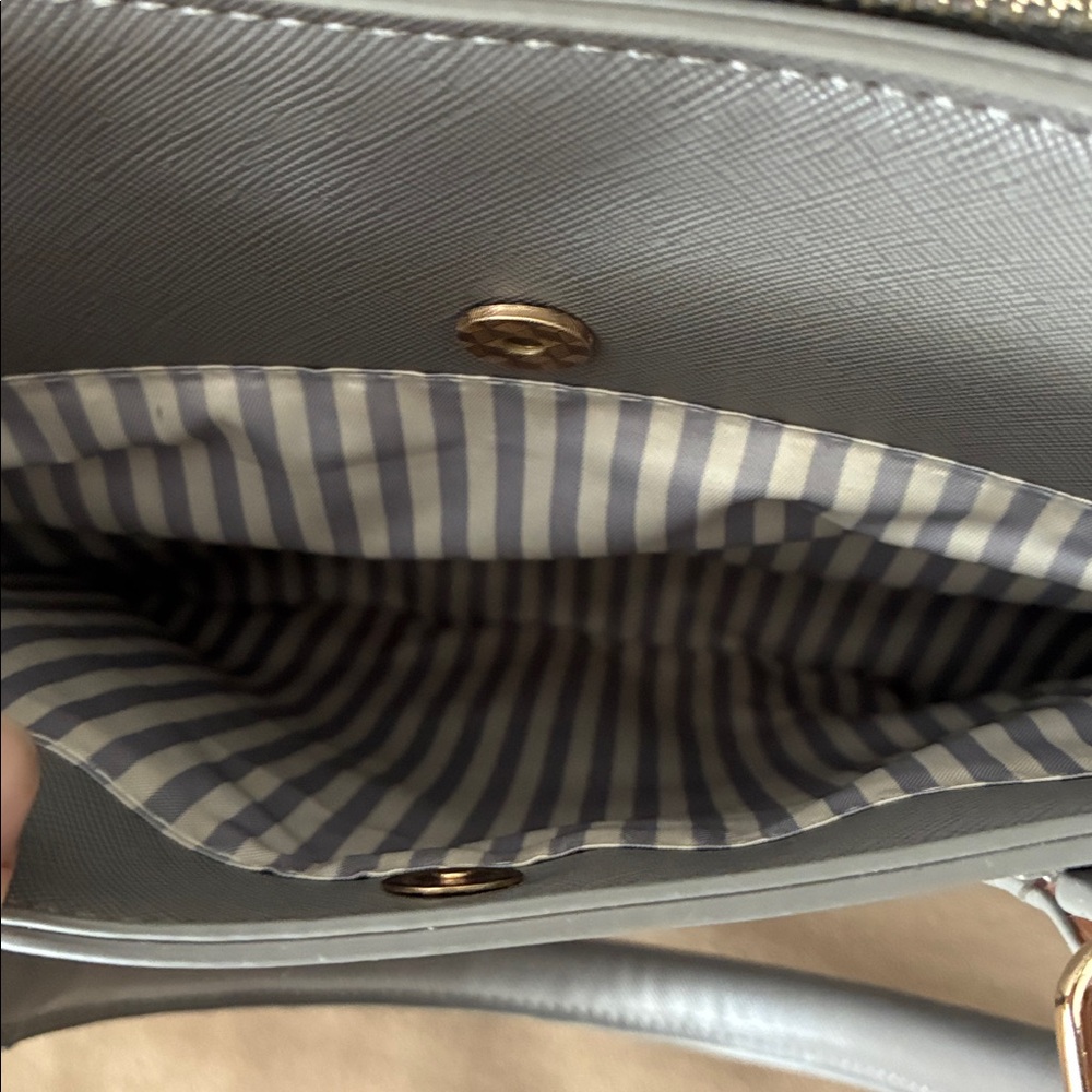 Miztique Shoulder Hand Bag Gray Gold New! - Picture 7 of 10